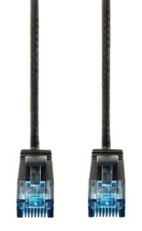 Патч-корд HAMA Slim-Flexible UTP, кат.6, 1.5м, 4 пары, многожильный, черный