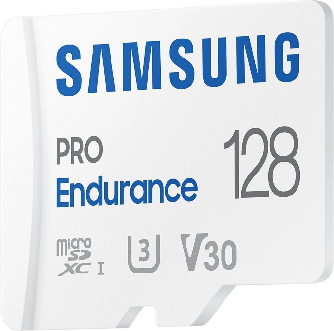 Карта памяти microSDXC UHS-I U3 Samsung PRO Endurance 128 ГБ, 100 МБ/с, Class 10, MB-MJ128KA,  1 шт., переходник SD