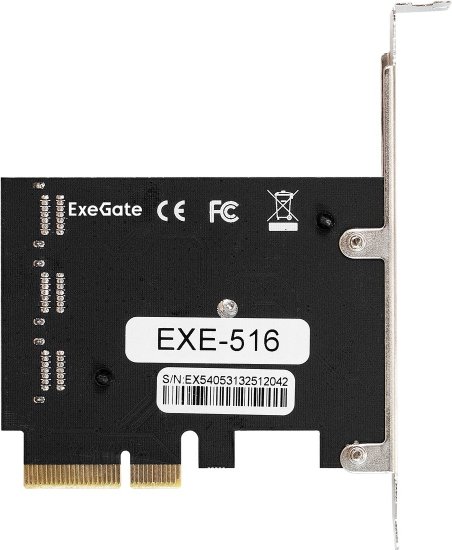 Контроллер ExeGate EXE-516 (PCI-E x4 v3.0, SATA3 6Gb/s, 6 int, ASMedia Chipset ASM1166) EX296207RUS