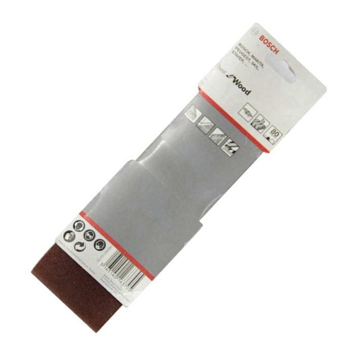 Шлифлента Bosch X440 Best for Wood and Paint 75х533мм К60 3шт 2.608.606.070 для ленточных шлифовальных машин, удаляет материал с лакированных или деревянных поверхностей, основа Х-cloth, ширина: 75 мм, длина: 533м, размер зерна: 60