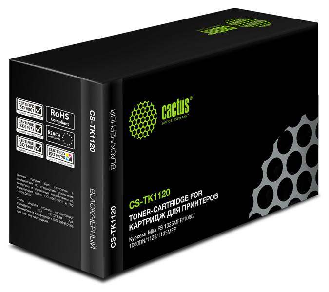 Картридж Cactus CS-TK1120, TK-1120, черный / CS-TK1120