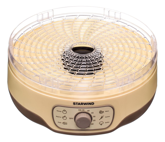 Сушилка для овощей и фруктов STARWIND SFD2520,  бежевый,  5 поддонов