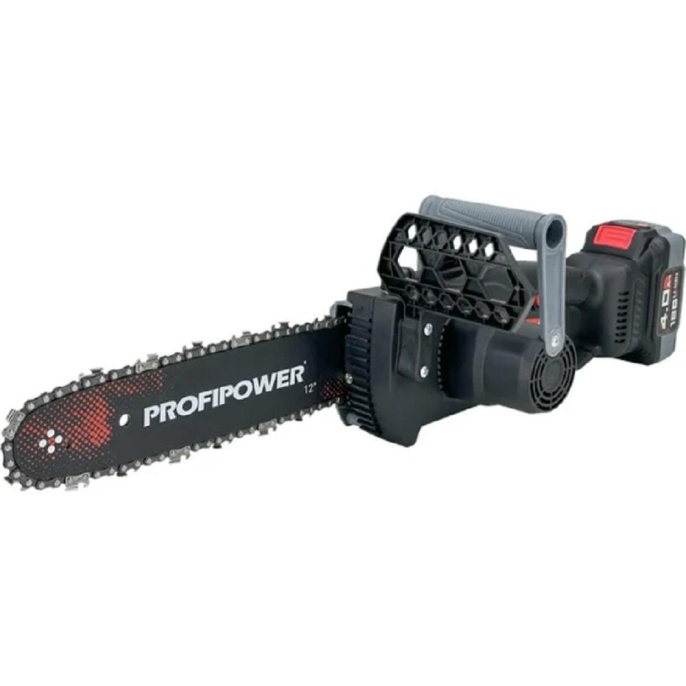 Аккумуляторная бесщеточная цепная пила PROFIPOWER MKGSH-20V 20В,Li-ion-2шт, 2.0Ач, 20см, 8",2шт-цепи,45 звеньев, 0-4800 об/мин, З/У, в коробке [E0216M1]