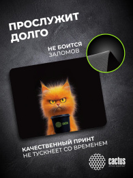 Коврик для мыши Cactus Red Cat 220x180x2мм CS-MPC-P11XS