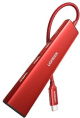 Хаб UGREEN CM478 75325 5-in-1 USB-C PD 100W&USB-A 3.0&2*USB-A 2.0&HDMI 4K30Hz. Цвет: красный (75325_)
