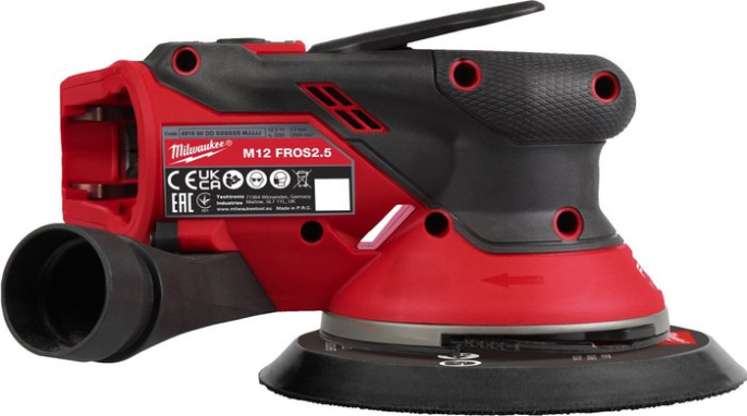 Эксцентриковая шлифмашина Milwaukee M12FROS2.5-502X 4933493648 уровень колебаний: 4000-10000 дв/мин, диаметр колебаний: 2.5 мм, размер шлифподошвы: 150 мм, 2 аккумуляторных блока M12 HB5, зарядное устройство C12