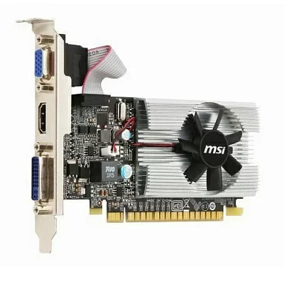 Видеокарта 1Gb PCI-E DDR3 MSI N210-1GD3/LP (RTL) D-Sub+DVI+HDMI GeForce 210
