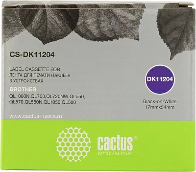Термотрансферная лента Cactus CS-DK11204 для Brother QL500/580/700/1060N