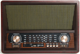 Радиоприемник портативный Сигнал БЗРП РП-340 дерево коричневое USB microSD (11515)