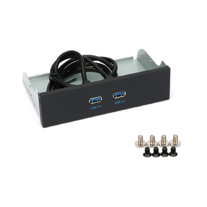 Планка USB 3.0 на переднюю панель 5.25" Gembird, 2 порта USB FP5.25-USB3-2A