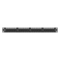 Exegate EX297317RUS Патч-панель ExeGate EPP3-19-24-8P8C-C6-110D-C 19", UTP, 24 port, cat.6, KRONE&110 dual IDC , 1U, RoHS, с кабельным органайзером и защитными шторками, Black, RTL