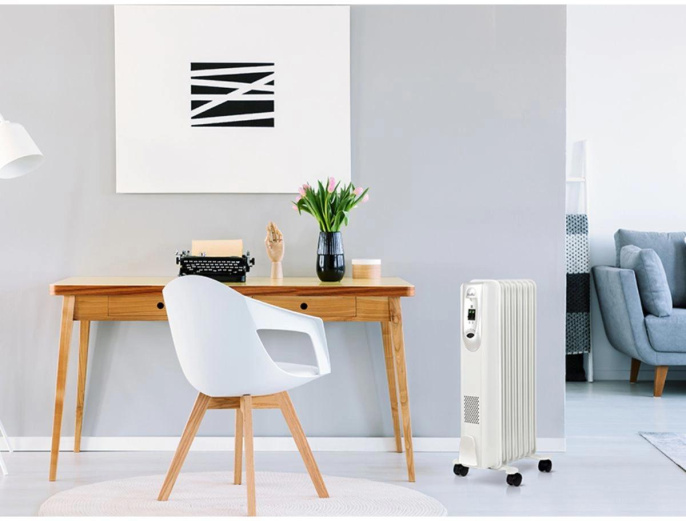 Масляный радиатор Ballu Comfort BOH/CM-05WDN, с терморегулятором, 1000Вт, 5 секций, 3 режима, белый