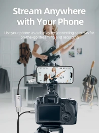 Адаптер видеозахвата CABLETIME CB65G (CT-ACHC3-AG) USB 3.0 A+C на HDMI  4K/60Hz