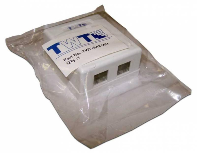 Коробка Lanmaster TWT-SA2-WH настенная 62x67x30мм крышка Keystone ПВХ белый