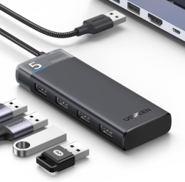 Хаб UGREEN CM653 15548 4-Port USB-A Hub. Цвет: черный
