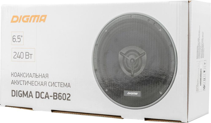 Колонки автомобильные Digma DCA-B602 240Вт 90дБ 4Ом 16.5см 6 1/2дюйм ком.:2кол. коаксиальные двухполосные