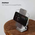 Беспроводное зарядное устройство Momax Q2.Mag Go Титановый UD31L магнитный, Qi2, 15W, 5-12 В, 3 А, материал: алюминий