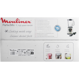 Высокоскоростной блендер Moulinex/ Высокоскоростной блендер Moulinex PerfectMix+, механическое управление, 3 автоматические программы, мощность 1200 Вт, объем чаши 2 л, турбо, съемные лезвия