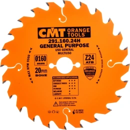Диск пильный по дереву (160х20х1,6/2,6 мм; Z24) CMT 291.160.24H