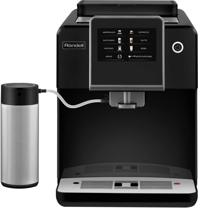 Кофемашина автоматическая Rondell RDE-1110,  19Бар,  с автоматическим капучинатором,  черный