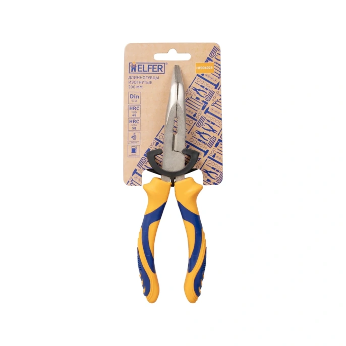 Изогнутые длинногубцы 200 мм HELFER HF004025