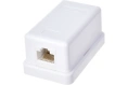 Розетка настенная NETLAN EC-UWO-1-UD2-WT-10 1 порт Кат.5e RJ45 / 8P8C 110 T568A / B неэкранир. белая уп-ка 10шт