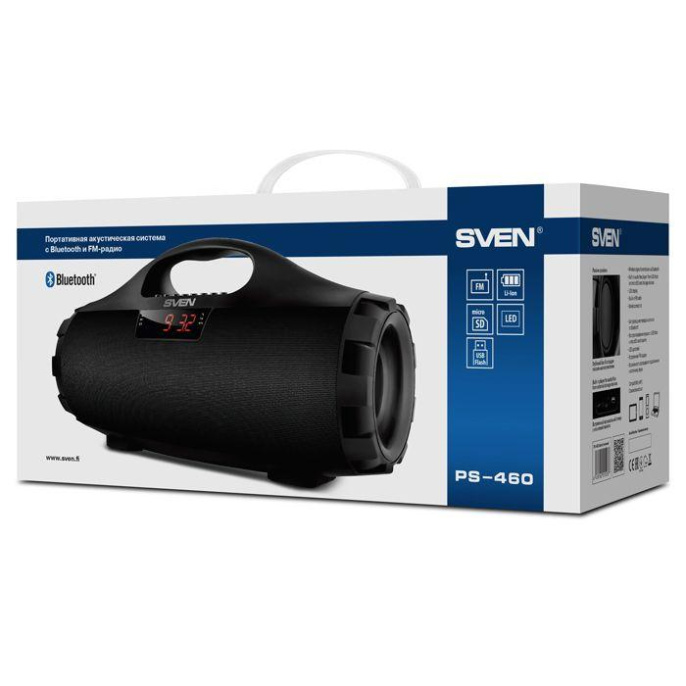 Колонка портативная Sven PS-460, 18Вт, черный [sv-015237]