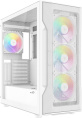 Корпус ПК без блока питания Case SAMA S40 White, Midi-Tower, TG, 4x120mm ARGB, 2xUSB 3.0 + 1xUSB 3.1 Type-C, ATX, mATX, mITX White S40-WHAPA4X1-GL