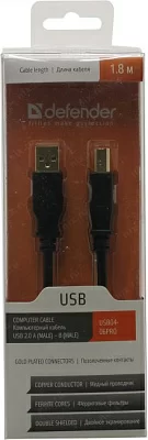 Defender USB04-06 PRO 87430 Кабель USB 2.0 A-- B 1.8м 2 фильтра