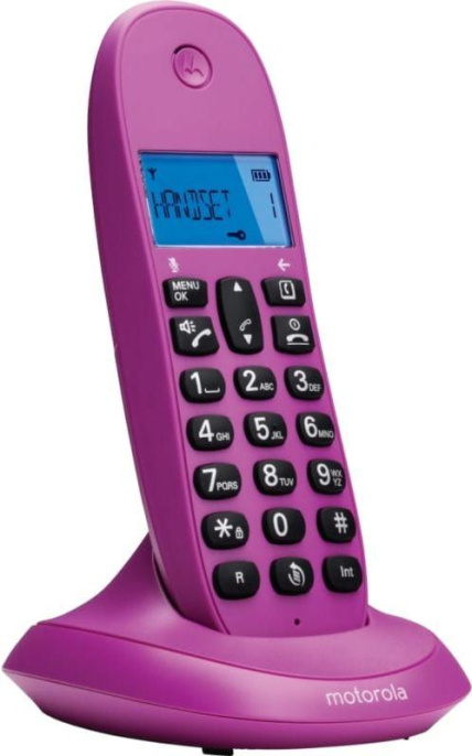 Радиотелефон Motorola C1001LB+, фиолетовый [107c1001violeta]