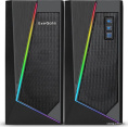 Акустическая система 2.0 ExeGate Accord 240 (питание USB, 2х3Вт (6Вт RMS), 60-20000Гц, цвет черный, RGB подсветка, Color Box) EX289688RUS