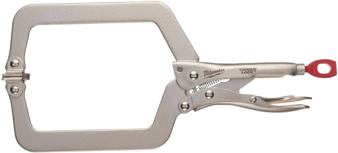 Зажим-струбцина Milwaukee Torque lock 9" 4932472258 С-образная форма губок, материал губок: закаленная сталь, материал рукояток: легированная сталь, рабочий ход: 114мм