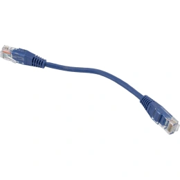 Патч-корд RJ45 - RJ45, 4 пары, UTP, категория 5е, 0.15 м, синий, TWT-45-45-0.15-BL