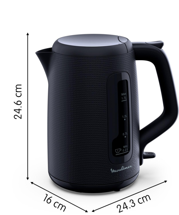 Чайник электрический Moulinex Morning BY2M0810 1.7л. 2400Вт черный корпус: пластик 7211419022