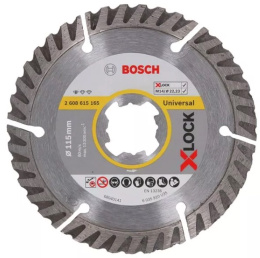 Алмазный диск Bosch X-Lock Standard for Universal (2.608.615.165) (отрезной, диаметр 115мм, диаметр отверстия 22,23мм, ширина пропила 2,0мм, высота сегмента 10мм)