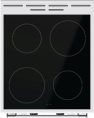 Электрическая плита Gorenje GEC5C61WG,  стеклокерамика,  без крышки,  белый