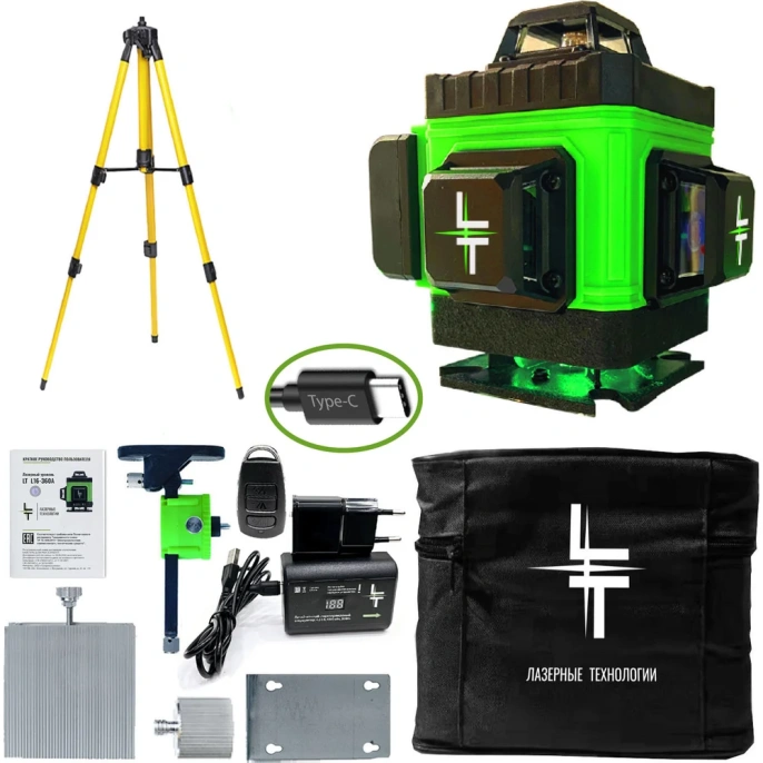 Профессиональный лазерный уровень LT L16-360А + тренога 1.6м L16-360A/1.6м