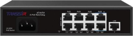 Коммутатор Trassir TR-NS1109-120-8PoE, неуправляемый
