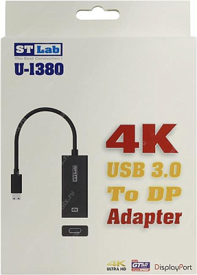 Видеокарта STLab U-1380 (RTL) USB 3.0 to DisplayPort 4K Adapter