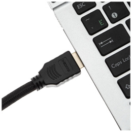 Кабель аудио-видео Cactus CS-HDMI.2-1.8,  HDMI (m) -  HDMI (m),  ver 2.0,  1.8м, GOLD,  черный