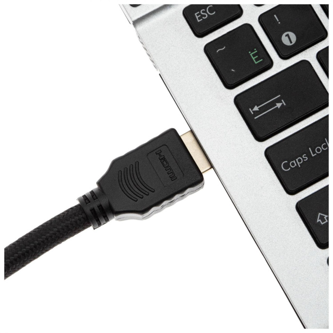 Кабель аудио-видео Cactus CS-HDMI.2-1.8,  HDMI (m) -  HDMI (m),  ver 2.0,  1.8м, GOLD,  черный