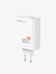 Зарядное устройство CABLETIME G120W CT-GAN120-PW GaN PD3.1 3C1A 120 Вт, белый