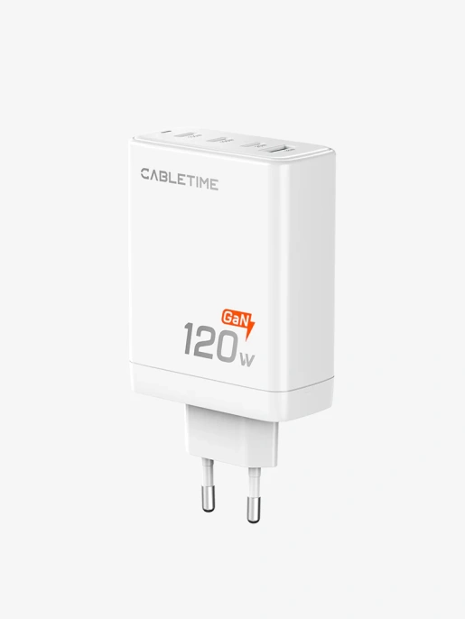 Зарядное устройство CABLETIME G120W CT-GAN120-PW GaN PD3.1 3C1A 120 Вт, белый