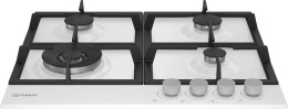 Газовая варочная панель Indesit THPM 642 WS/WH/I,  4 конфорки,  металл,  белый