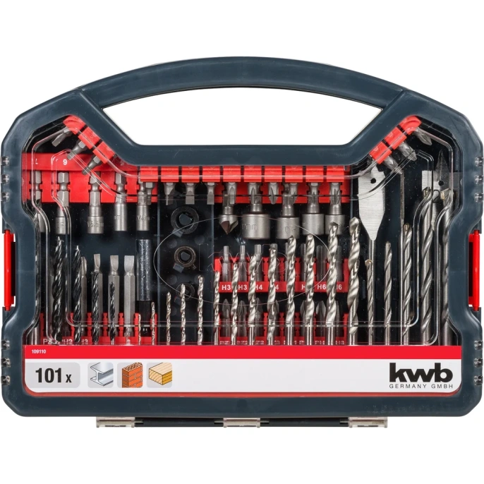 Набор бит, сверл, головок 101 предмет kwb 109110