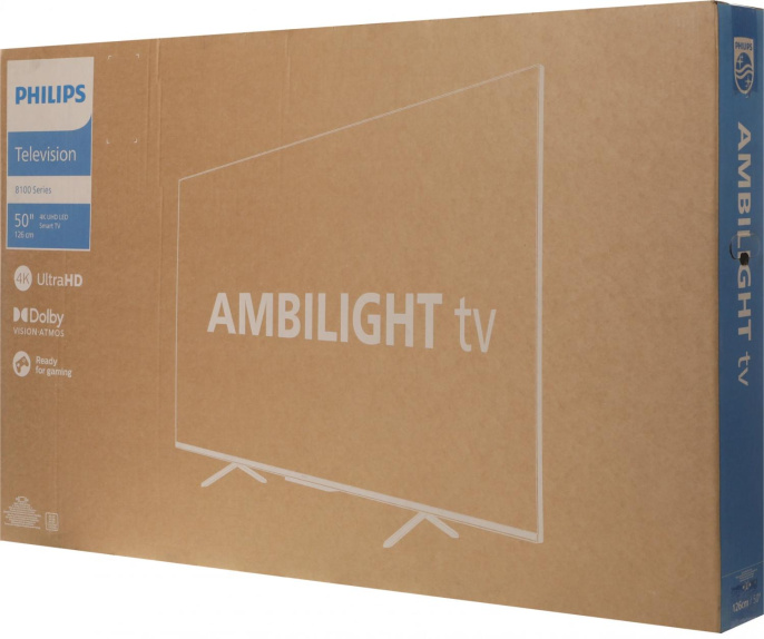 50" Телевизор Philips 50PUS8108/60, 4K Ultra HD, хром, СМАРТ ТВ, New Philips Smart TV