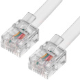 Greenconnect Телефонный шнур удлинитель для аппарата 5.0m GCR-TP6P4C-5.0m, 6P4C джек 6p4c - jack 6p4c белый