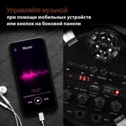 Музыкальный центр SunWind SW-MS50, 45Вт, с микрофоном, Bluetooth, FM, USB, SD/MMC, черный