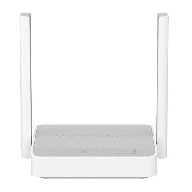 Wi-Fi роутер KEENETIC Netcraze Starter,  Wi-Fi 4,  N300,  2.4ГГц, 3 WAN/LAN, белый [nc-1121]