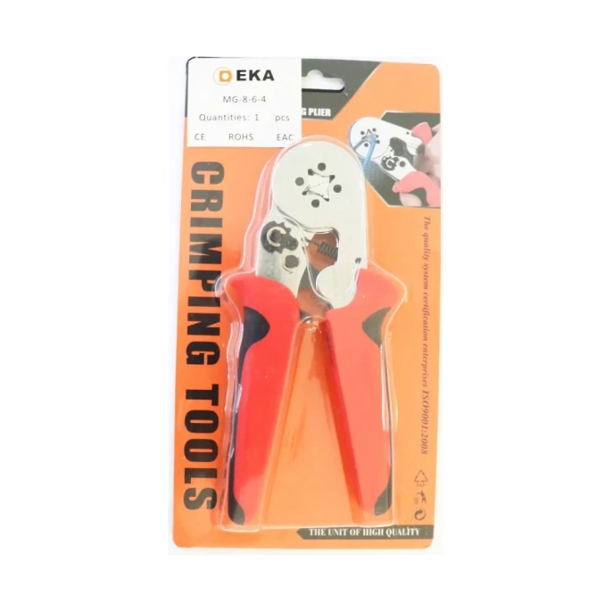 Трещоточная обжимная цанга для концевых клемм проводов VATA 0,25-6 мм MG-8-6-4